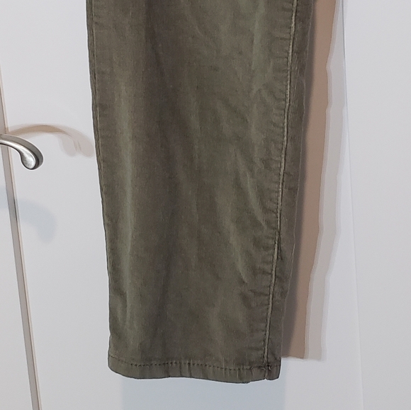 Seven 7 Corduroy Pants Ultra High Rise Skinny Olive Green Cotton Stretch Size 12 - Picture 7 of 16